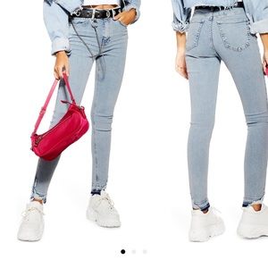 TOPSHOP Jaime Rip Hem Jeans